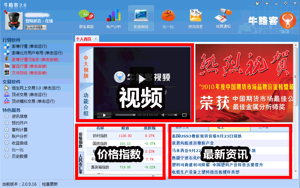 牛路客，一款集成了期货资讯，期货行情，期货客服的期货软件 牛路客