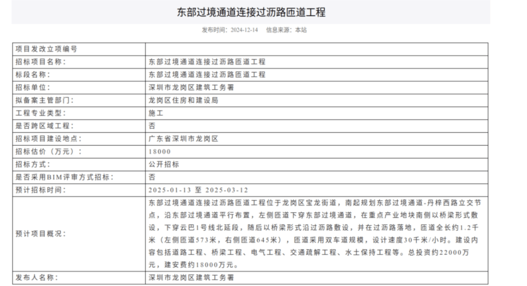 一度被传"烂尾"!盼了15年的深圳东部过境高速<strong></p>
<p>币乘</strong>,终于等来官宣推进