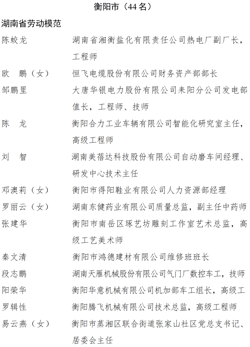 中共湖南省委湖南省人民政府关于表彰湖南省劳动模范和先进工作者的决定
