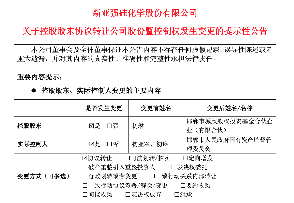 邯郸国资拟出资19.6亿元<strong></p>
<p>w币</strong>，溢价15％拿下新亚强控股权
